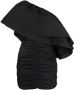 ROTATE BIRGER CHRISTENSEN Asymmetrische mini-jurk Zwart - Thumbnail 1