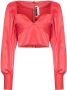 ROTATE BIRGER CHRISTENSEN Top met ruches Rood - Thumbnail 1