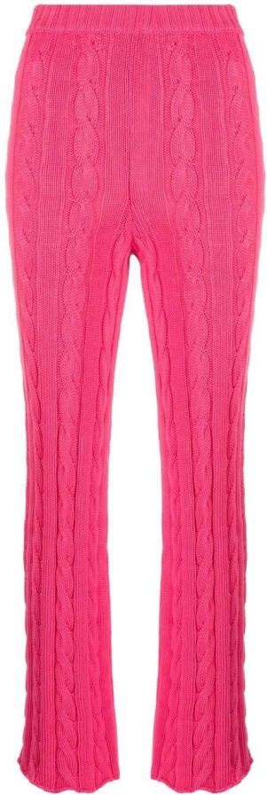Rowen Rose Broek met flared cuffs Roze