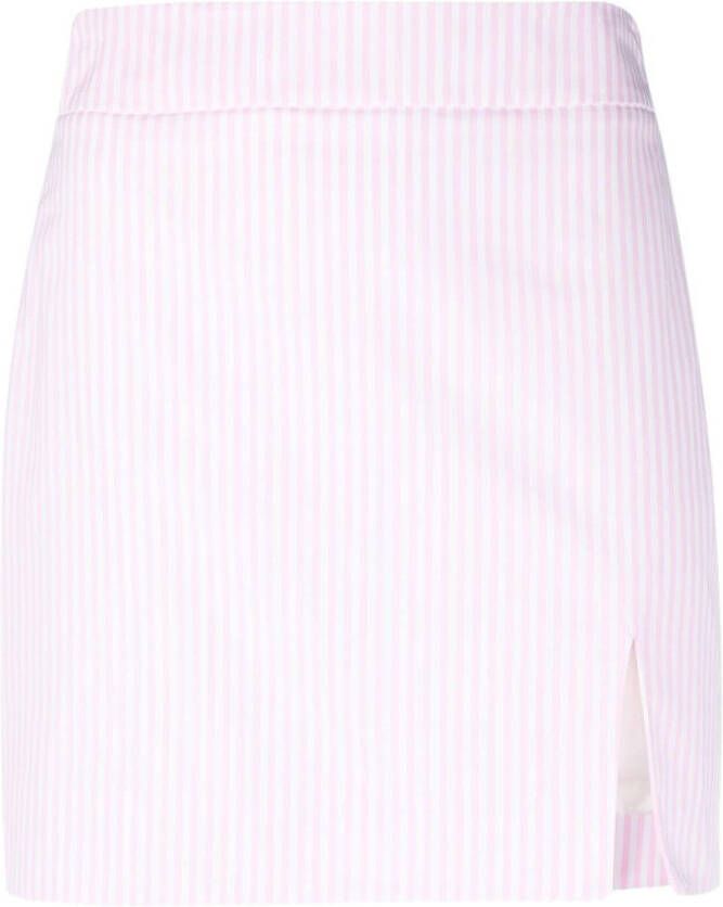 Rowen Rose Gestreepte mini-rok Roze