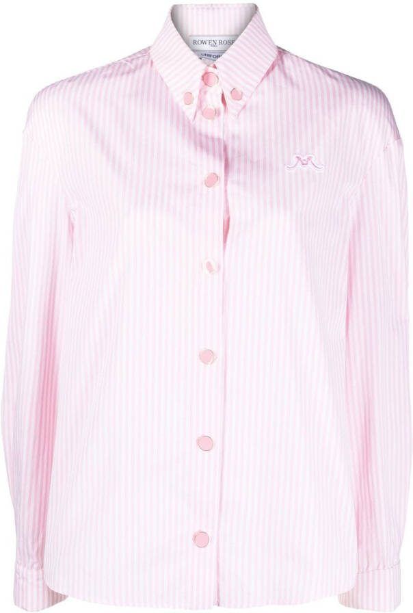 Rowen Rose Zijden blouse Roze
