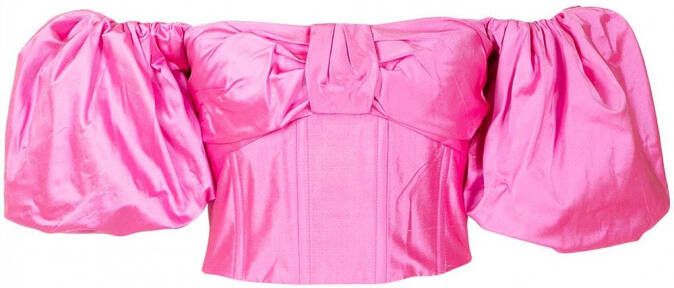 ROZIE CORSETS Blouse met pofmouwen Roze