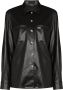 RTA Blouse van imitatieleer Zwart - Thumbnail 1