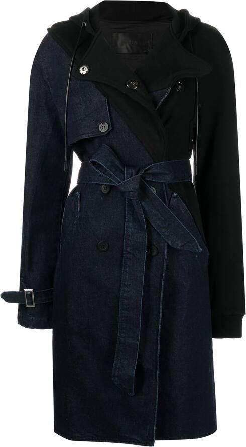 RTA Denim trenchcoat Zwart