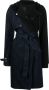 RTA Denim trenchcoat Zwart - Thumbnail 1