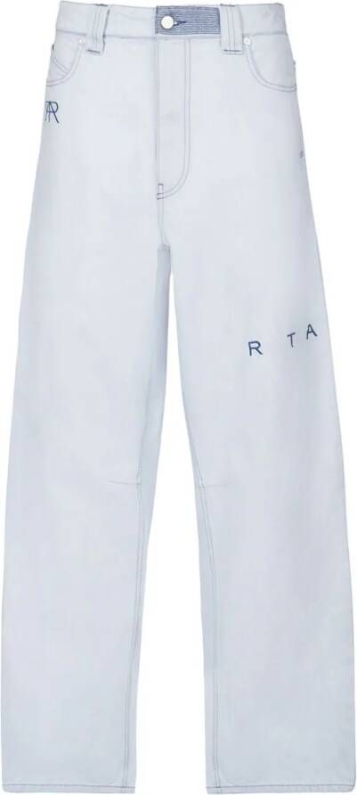 RTA Jeans met geborduurd logo Blauw