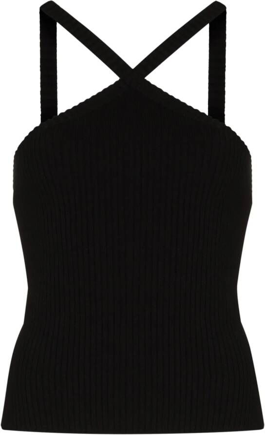 RTA Top met gekruiste bandjes Zwart