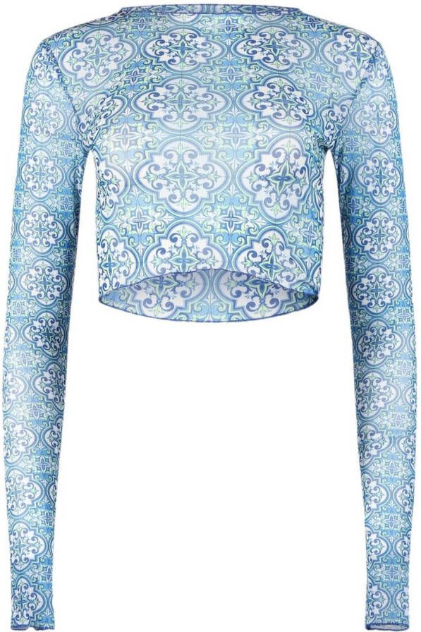 RTA Top met print Blauw