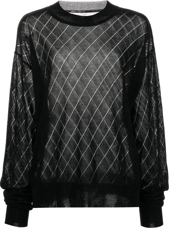 RTA Trui met argyle patroon Zwart