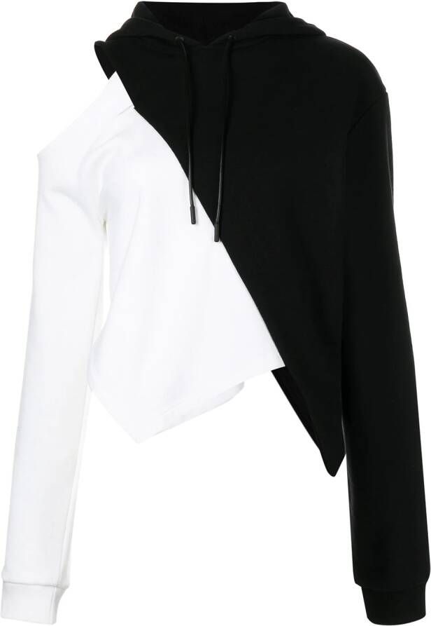 RTA Uitgesneden hoodie Zwart