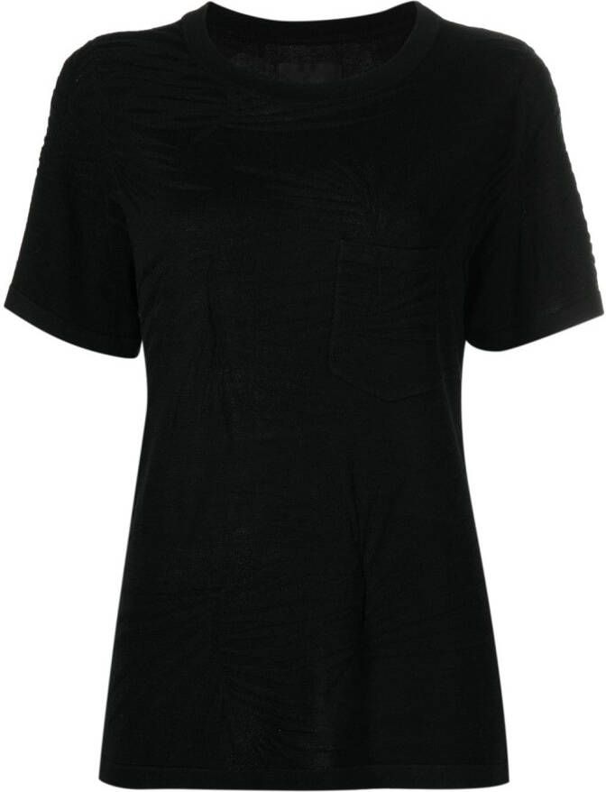 RTA Zijden T-shirt Zwart