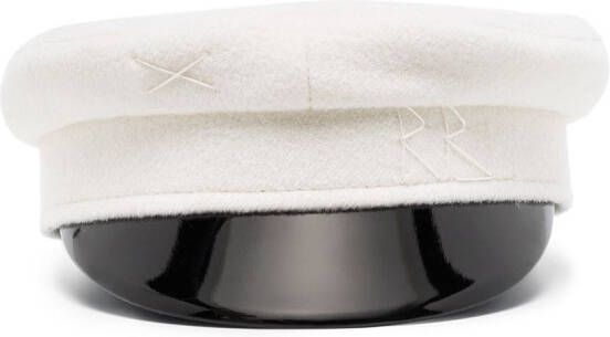 Ruslan Baginskiy White wool baker boy cap Wit