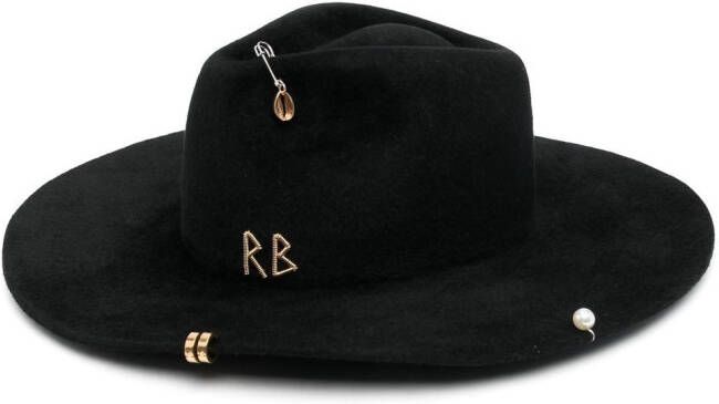 Ruslan Baginskiy Wollen fedora hoed Zwart