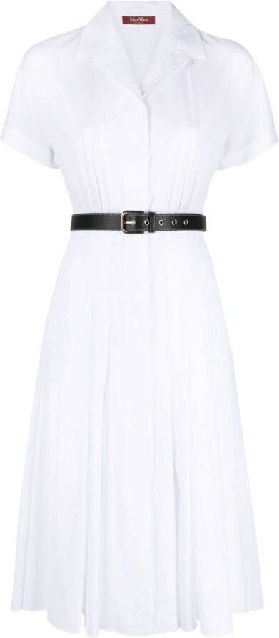 'S Max Mara Jurk met ceintuur Wit