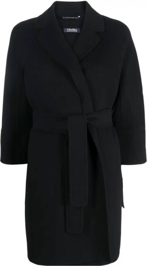 'S Max Mara Mantel met ceintuur Zwart