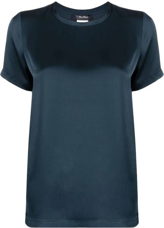 'S Max Mara T-shirt met V-hals Blauw