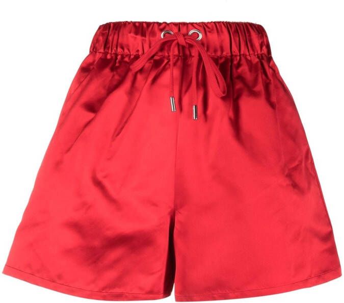 SA SU PHI Shorts met trekkoordtaille Rood