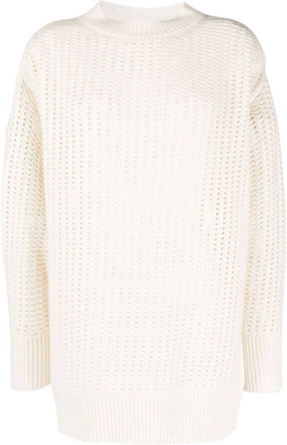 SA SU PHI Opengebreide trui Beige