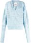 SA SU PHI Opengebreide trui Blauw - Thumbnail 1