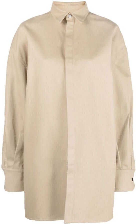 SA SU PHI Oversized shirtjack Beige