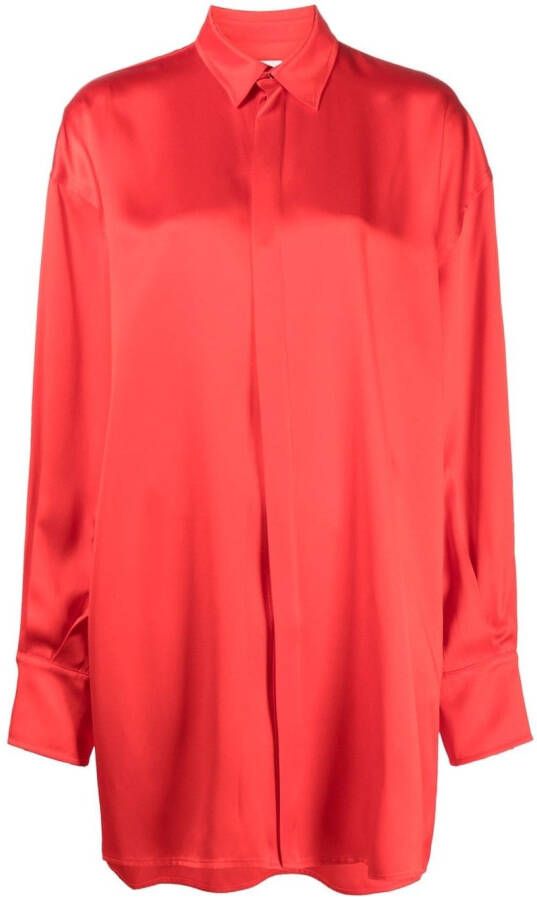 SA SU PHI Satijnen blouse Rood