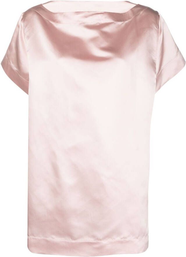 SA SU PHI Zijden T-shirtjurk Roze
