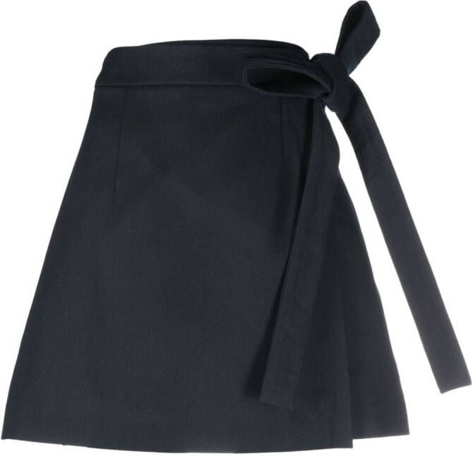 SA SU PHI Katoenen wikkelrok Blauw