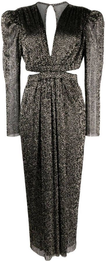 Sabina Musayev Midi-jurk met metallic-effect Zwart