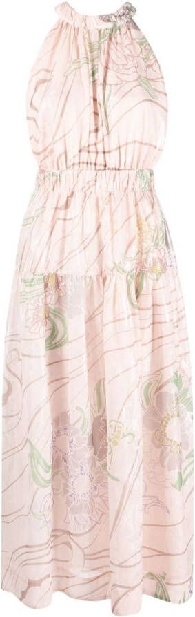 Sabina Musayev Maxi-jurk met bloemenprint Roze