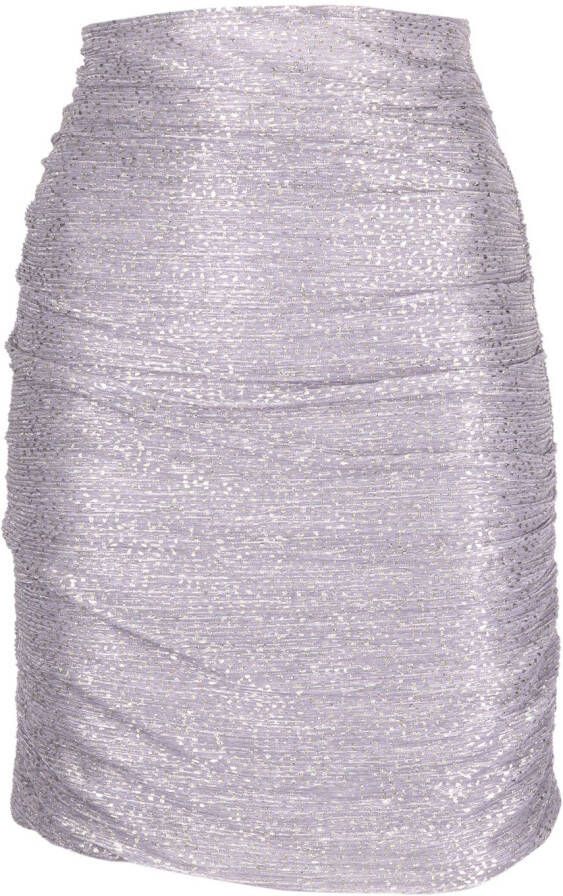 Sabina Musayev Metallic mini-rok Paars