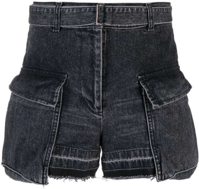 Sacai High waist shorts Zwart