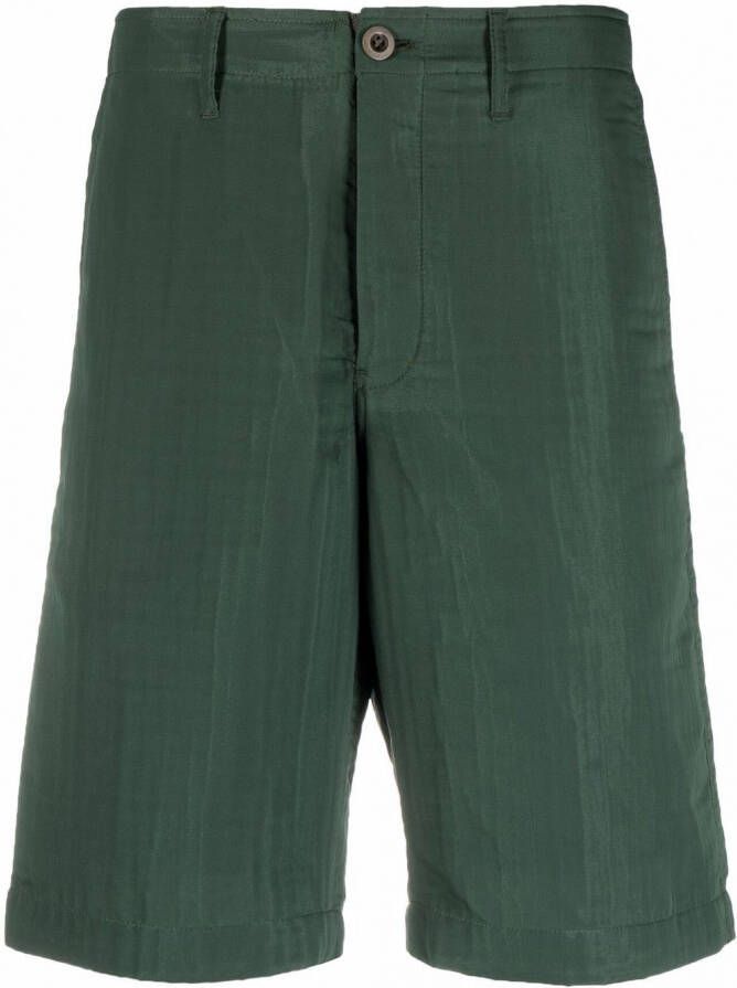 Sacai Bermuda shorts met gespdetail Groen