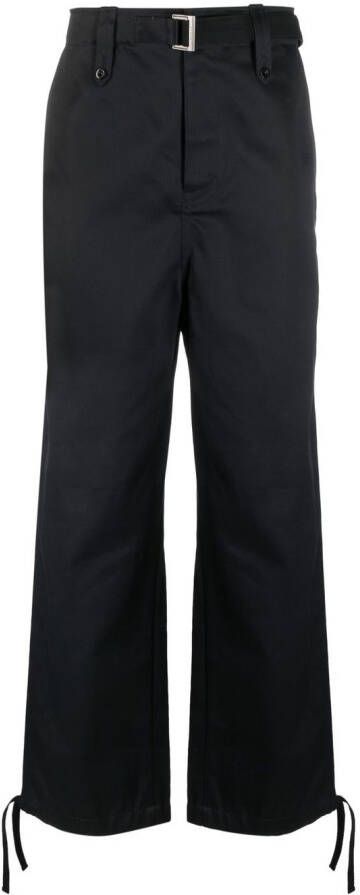 Sacai Broek met ceintuur Blauw