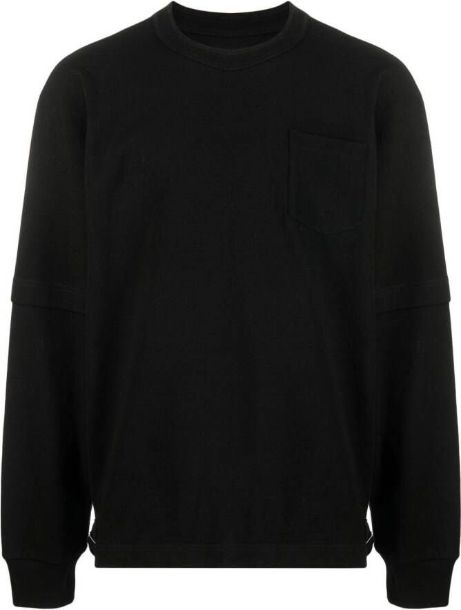 Sacai Sweater met gespdetail Zwart