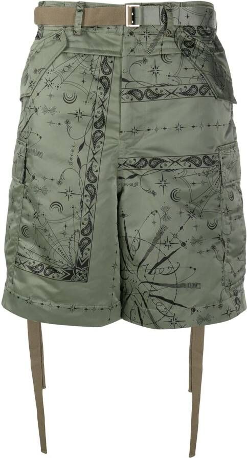 Sacai Cargo shorts Groen