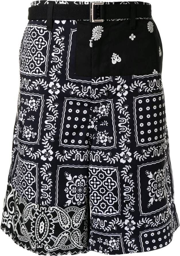 Sacai Cargo shorts Zwart