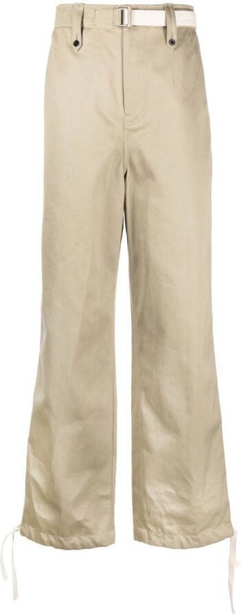 Sacai Chino met ceintuur Beige