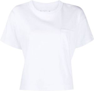 Sacai T-shirt met ronde hals Wit