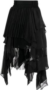 Sacai High waist rok Zwart