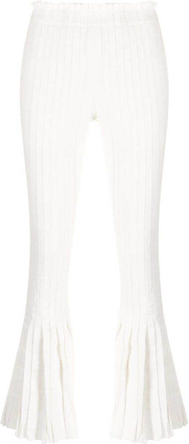 Sacai Cropped plooibroek Wit