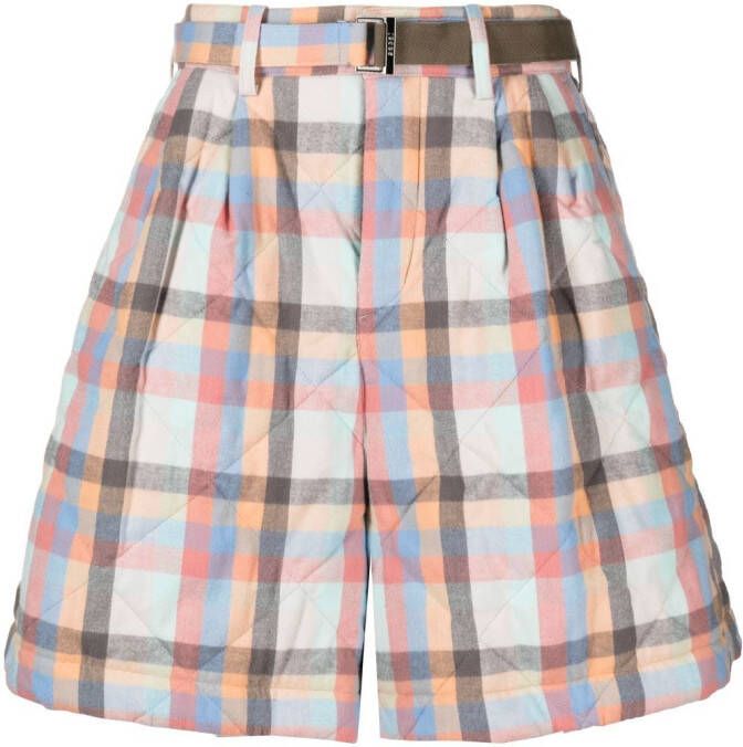 Sacai Shorts met ceintuur Blauw