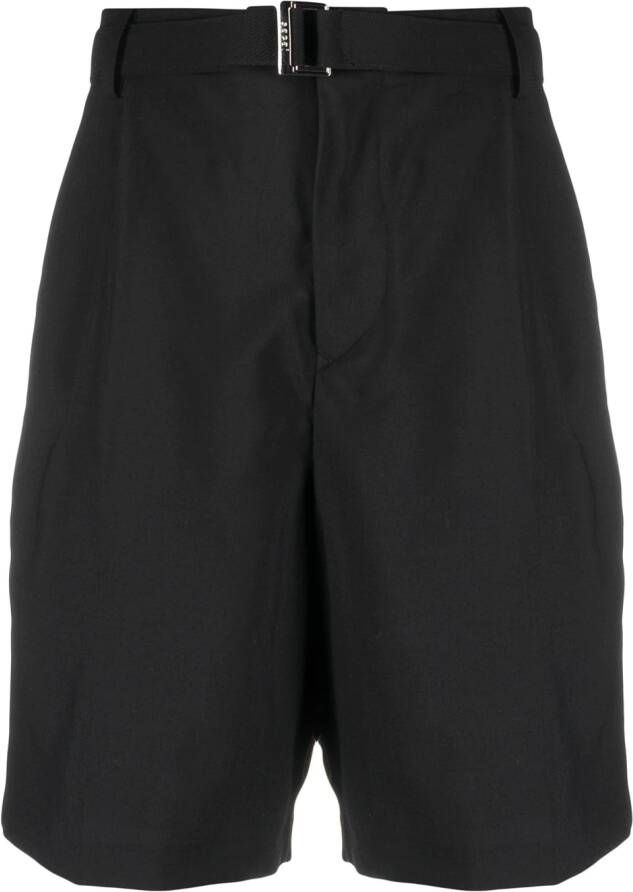 Sacai Straight shorts Zwart