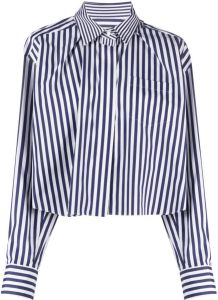 Sacai striped cropped shirt Blauw