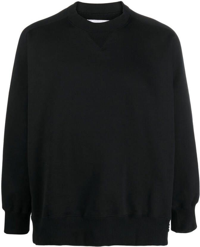 Sacai Sweater met logoplakkaat Zwart