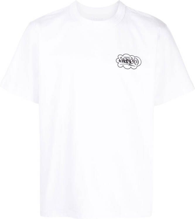 Sacai T-shirt met logoprint Wit