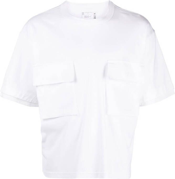 Sacai T-shirt met vlakken Wit