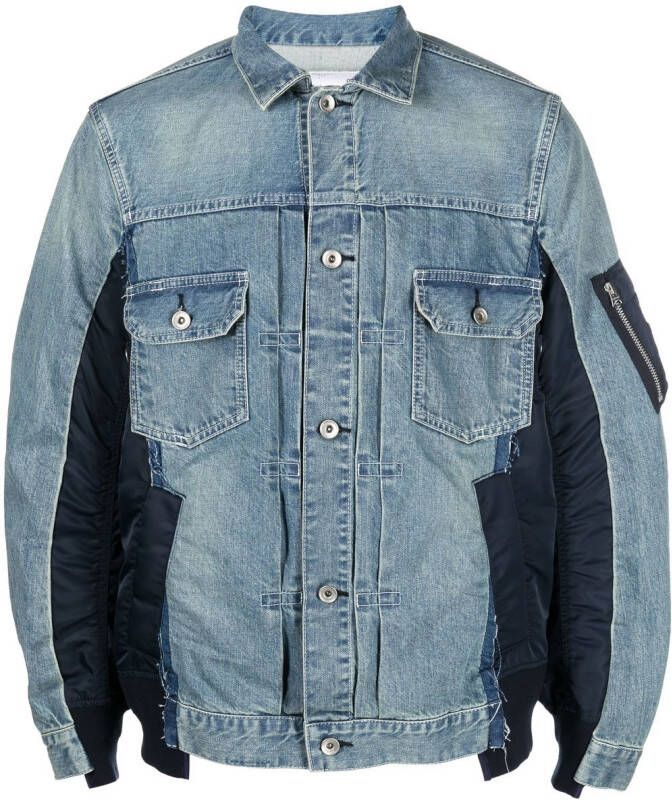 Sacai Denim jack Blauw