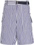Sacai Gestreepte shorts Wit - Thumbnail 1
