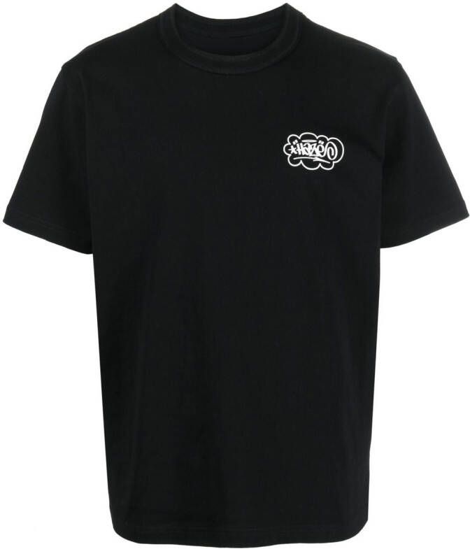 Sacai x Eric Haze T-shirt met sterrenprint Zwart