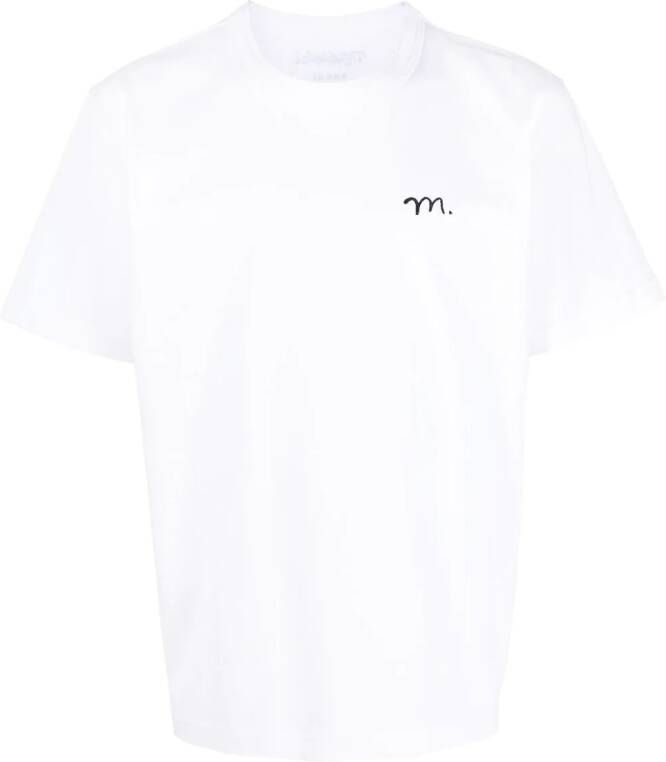 Sacai x Madsaki T-shirt met tekst Wit